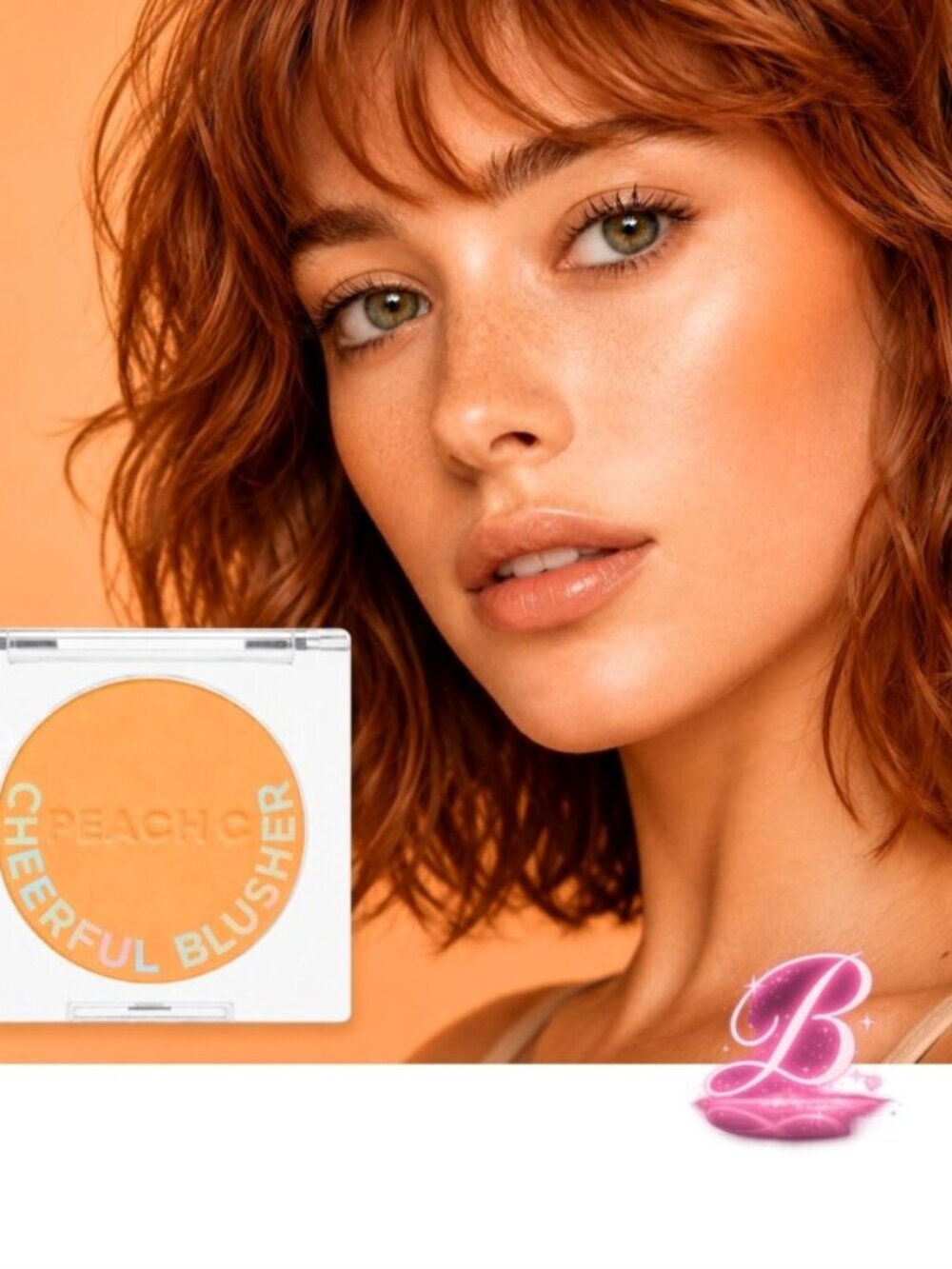 Peach C Cheerful Blusher Powder Blush 03 Mangoful NIB